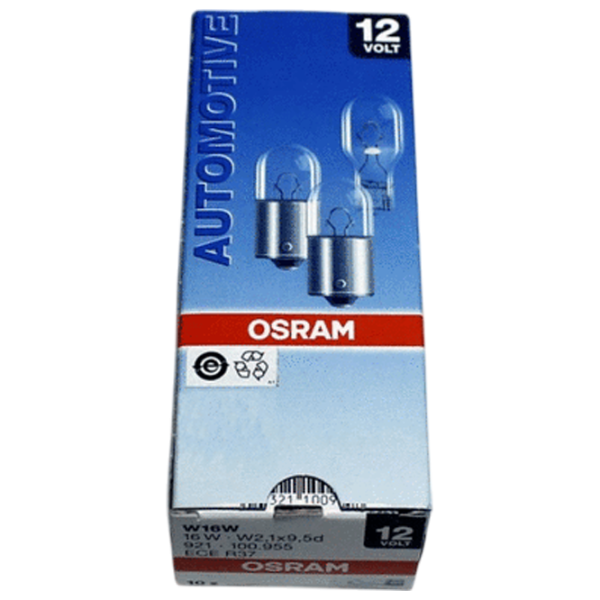 Lampă auto Osram 10688-921 Incandescentă / W16W / W2.1x9.5d / 16 W /  photo 1
