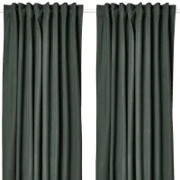Шторы Ikea Rosenmandel Зеленый / Полиэстер