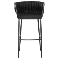 Барный стул Mebel Elite Flores Бархат / Дерево / Черный