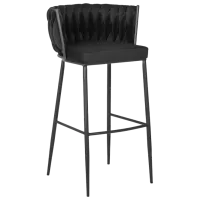 Барный стул Mebel Elite Flores Бархат / Дерево / Черный photo 2