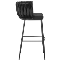 Барный стул Mebel Elite Flores Бархат / Дерево / Черный photo 3