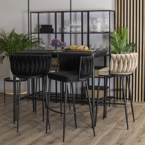Барный стул Mebel Elite Flores Бархат / Дерево / Черный photo 10 Барный стул Mebel Elite Flores Бархат / Дерево / Черный photo 10