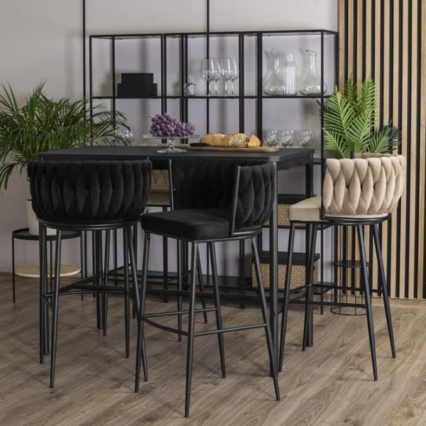 Барный стул Mebel Elite Flores Бархат / Дерево / Черный photo 10 Барный стул Mebel Elite Flores Бархат / Дерево / Черный photo 10
