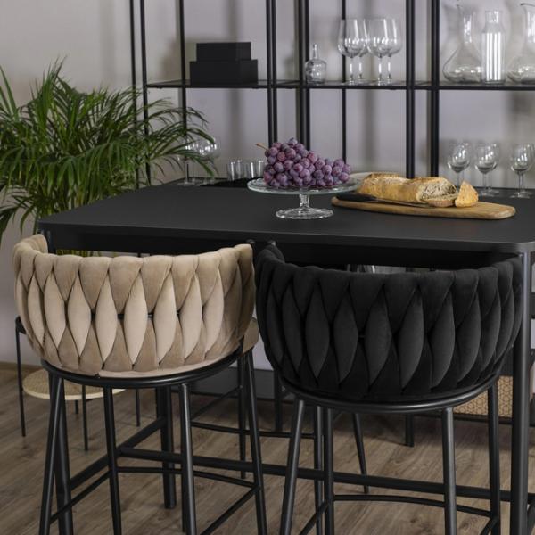Барный стул Mebel Elite Flores Бархат / Дерево / Черный photo 13 Барный стул Mebel Elite Flores Бархат / Дерево / Черный photo 13