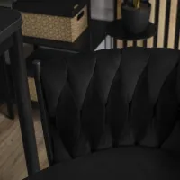 Барный стул Mebel Elite Flores Бархат / Дерево / Черный photo 14