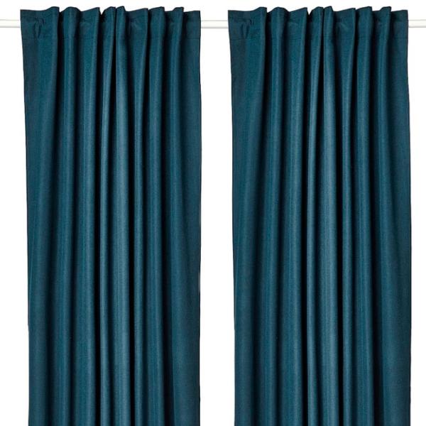 Шторы Ikea Rosenmandel Синий / Полиэстер photo 1