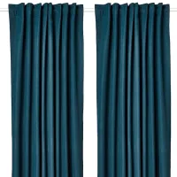 Шторы Ikea Rosenmandel Синий / Полиэстер