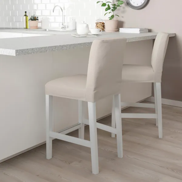 Scaun de bar Ikea Bergmund Textil / Lemn / Beige photo 6