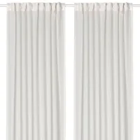 Шторы Ikea Rosenrobinia Белый / Полиэстер