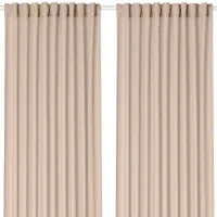 Шторы Ikea Rosenrobinia Бежевый / Полиэстер