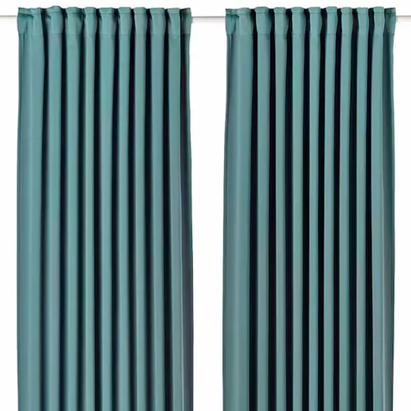 Шторы Ikea Majgull Аквамариновый / Полиэстер photo 1