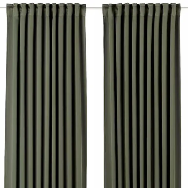 Шторы Ikea Majgull Зеленый / Хлопок photo 1