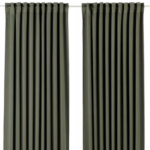 Шторы Ikea Majgull Зеленый / Хлопок photo 1