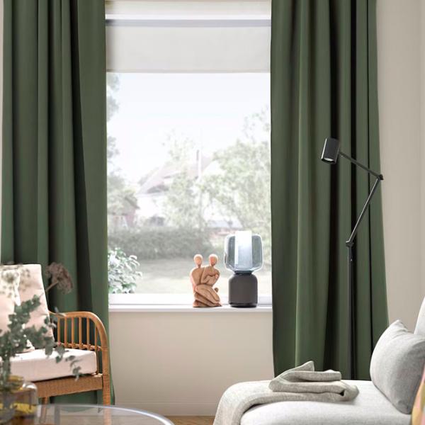 Шторы Ikea Majgull Зеленый / Хлопок photo 2