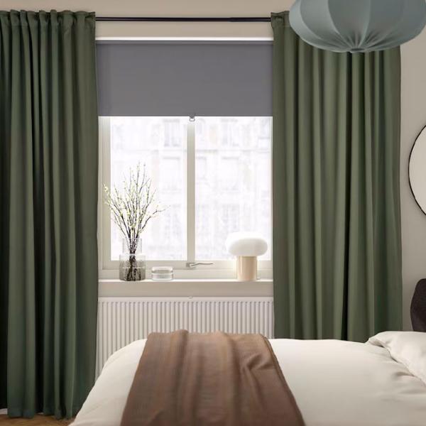 Шторы Ikea Majgull Зеленый / Хлопок photo 3