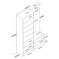 Dulap pentru antreu Mirage Meble P6/M11 LPAL / White photo 7