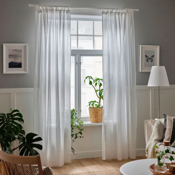 Шторы Ikea Matilda Белый / Хлопок photo 4