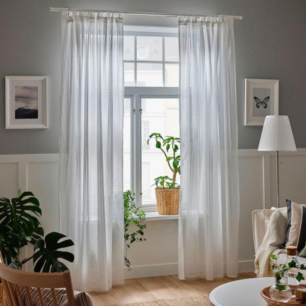 Шторы Ikea Matilda Белый / Хлопок photo 4