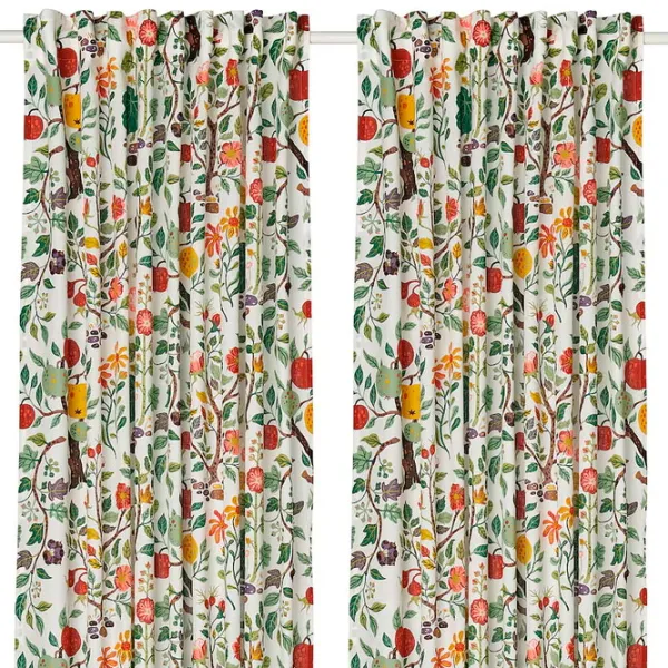 Шторы Ikea Vildpersilja Разноцветный / Хлопок photo 1