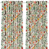 Шторы Ikea Vildpersilja Разноцветный / Хлопок