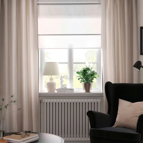 Draperii Ikea Lenda Cream / Bumbac photo 5