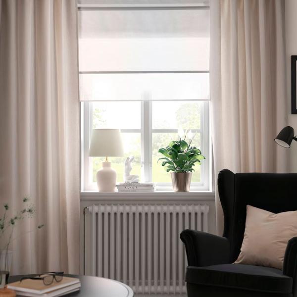 Draperii Ikea Lenda Cream / Bumbac photo 5