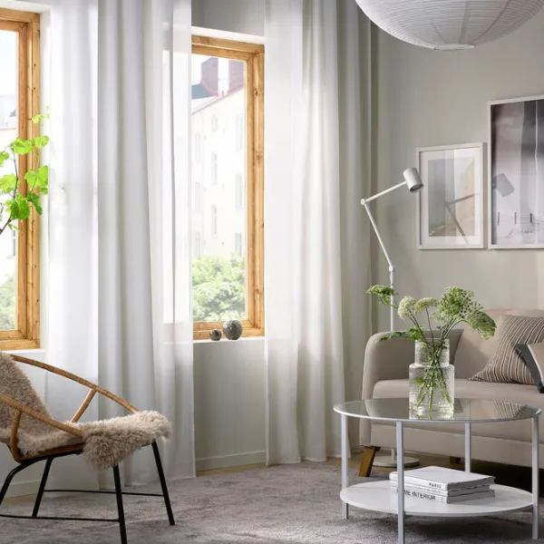 Draperii Ikea Hilja White / Poliester photo 5