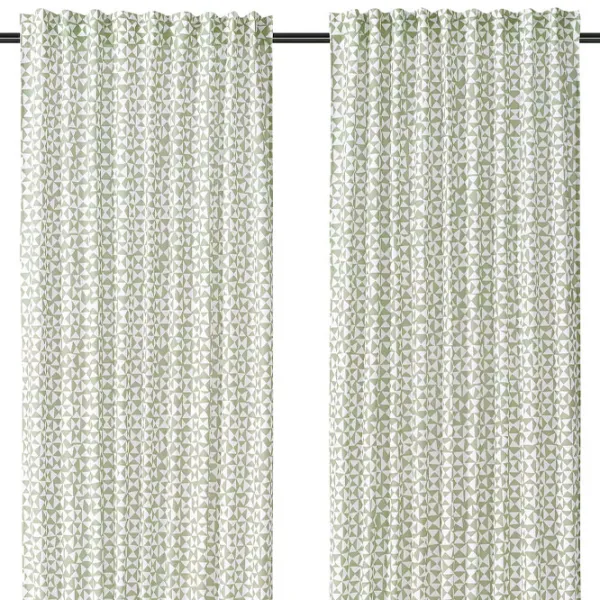 Draperii Ikea Harkorvel Green / Poliester photo 1