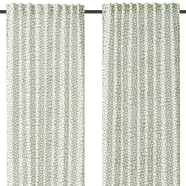Draperii Ikea Harkorvel Green / Poliester photo 1
