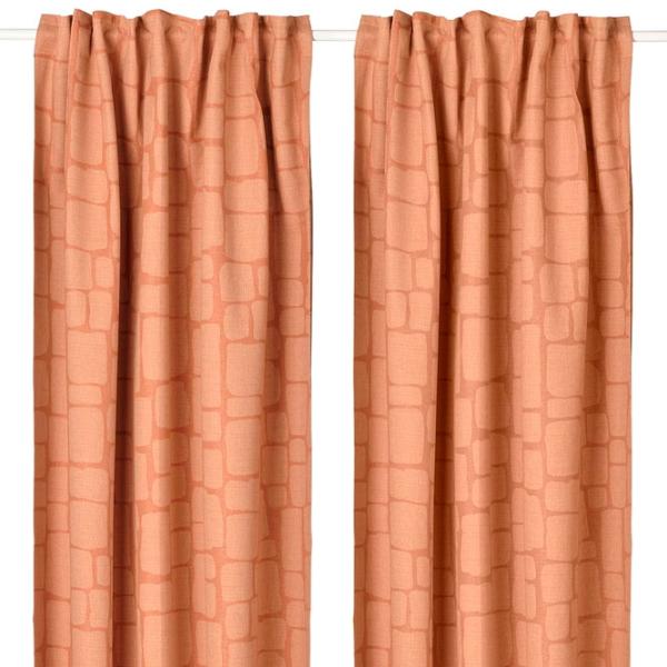 Draperii Ikea Lonnstavmal Red / Poliester photo 1
