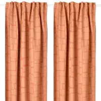 Шторы Ikea Lonnstavmal Красный / Полиэстер