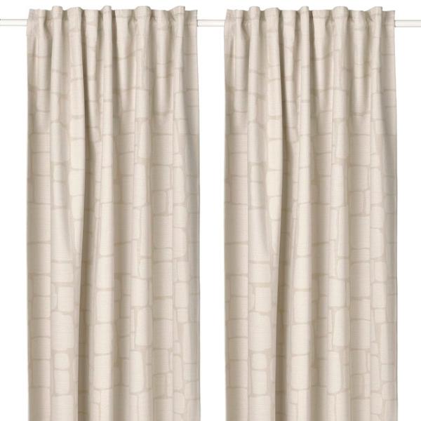Draperii Ikea Lonnstavmal Beige / Poliester photo 1