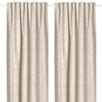 Шторы Ikea Lonnstavmal Бежевый / Полиэстер
