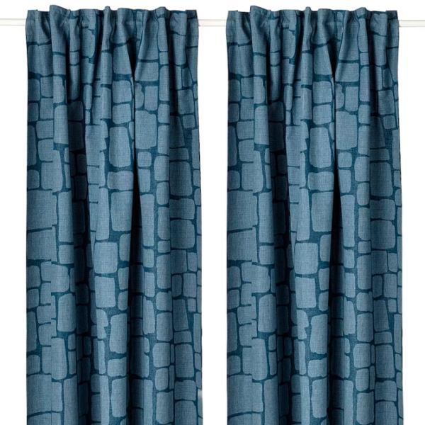 Шторы Ikea Lonnstavmal Синий / Полиэстер photo 1