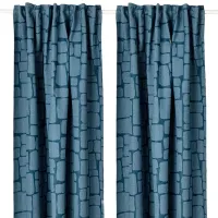 Шторы Ikea Lonnstavmal Синий / Полиэстер