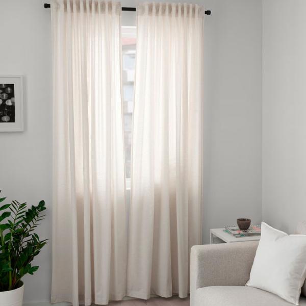 Шторы Ikea Hannalill Бежевый / Хлопок photo 4