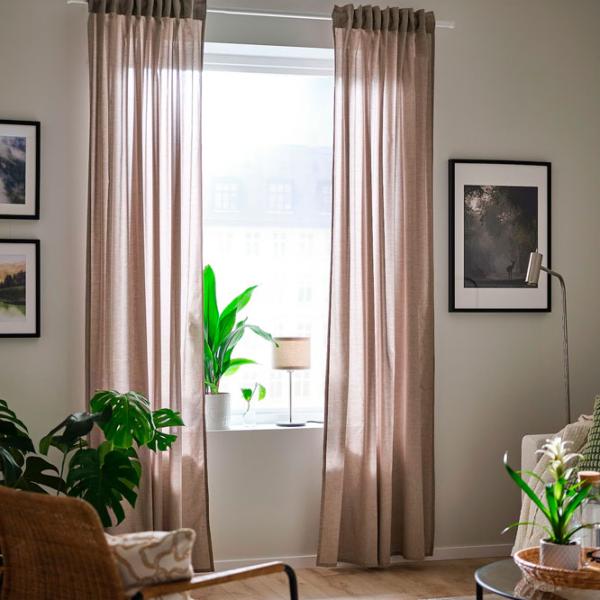 Шторы Ikea Hannalill Коричневый / Хлопок photo 4