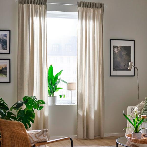 Шторы Ikea Hannalill Зеленый / Хлопок photo 5