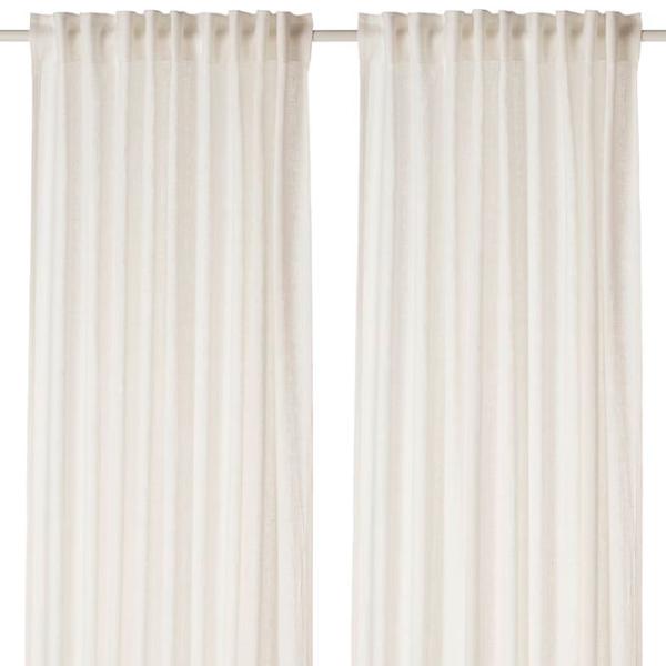 Шторы Ikea Dytag Белый / Лён photo 1