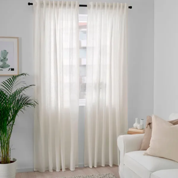 Шторы Ikea Dytag Белый / Лён photo 4