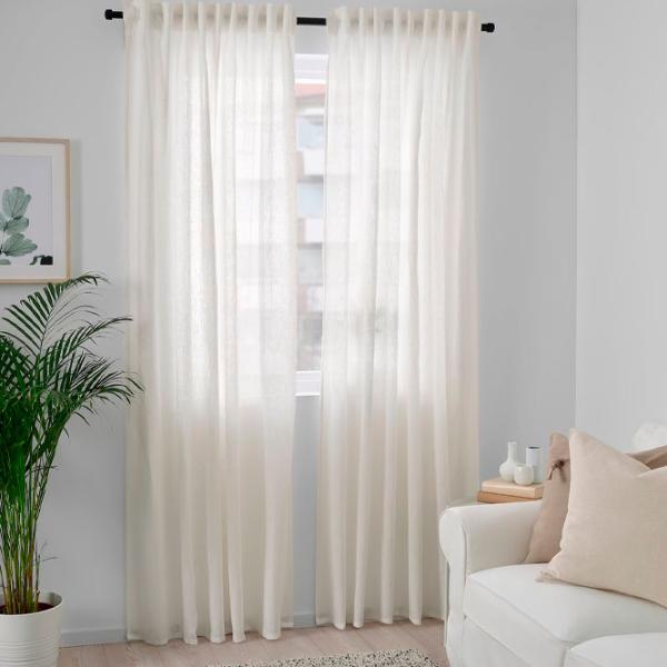 Шторы Ikea Dytag Белый / Лён photo 4