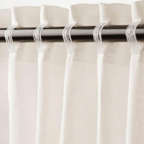 Шторы Ikea Dytag Белый / Лён photo 5
