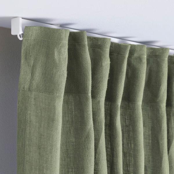 Шторы Ikea Dytag Зеленый / Лён photo 3