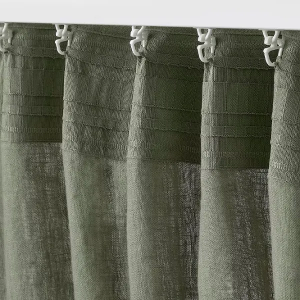 Шторы Ikea Dytag Зеленый / Лён photo 4
