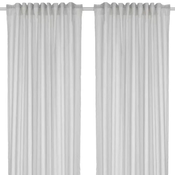 Шторы Ikea Bymott Серый / Хлопок photo 1