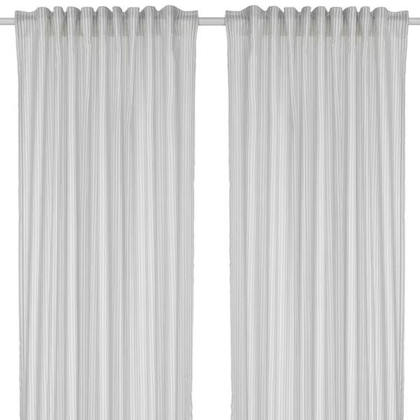 Шторы Ikea Bymott Серый / Хлопок photo 1