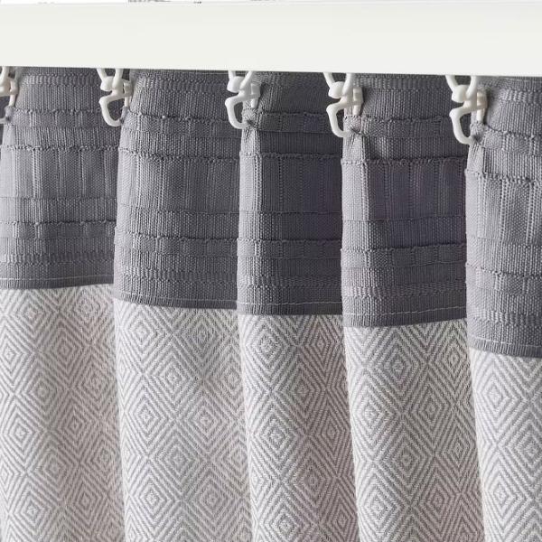 Шторы Ikea Fjadermott Серый / Хлопок photo 3