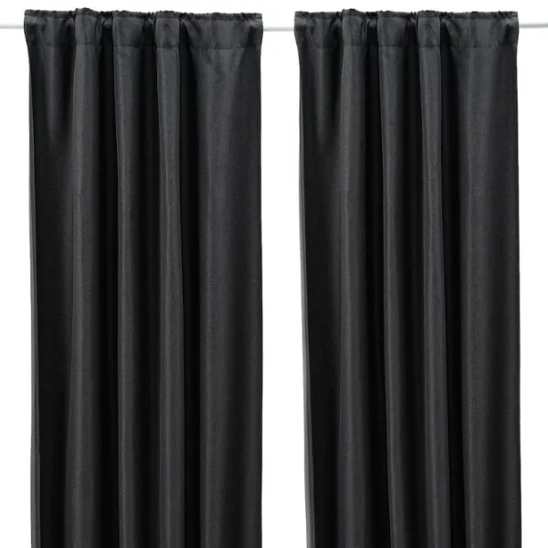 Шторы Ikea Annakajsa Черный / Полиэстер photo 1