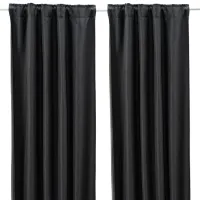 Шторы Ikea Annakajsa Черный / Полиэстер
