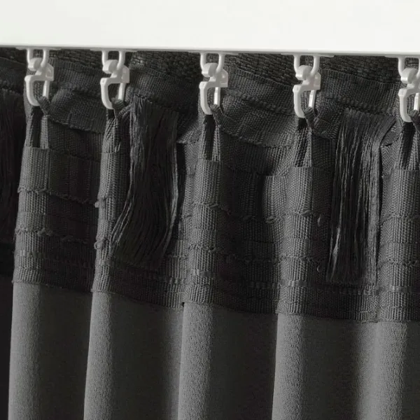 Шторы Ikea Annakajsa Черный / Полиэстер photo 5
